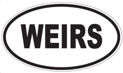 WEIRS - Oval Sticker