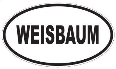 WEISBAUM - Oval Sticker