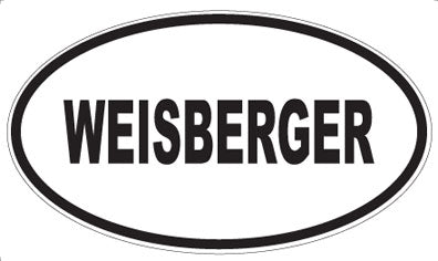 WEISBERGER - Oval Sticker