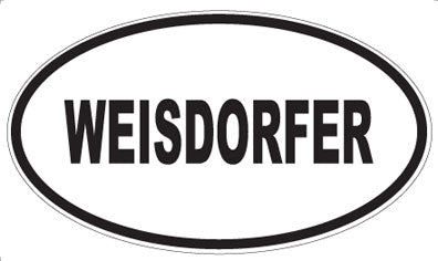 WEISDORFER - Oval Sticker