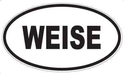 WEISE - Oval Sticker