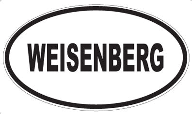 WEISENBERG - Oval Sticker