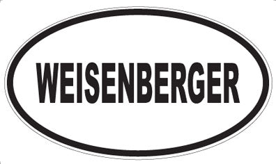 WEISENBERGER - Oval Sticker
