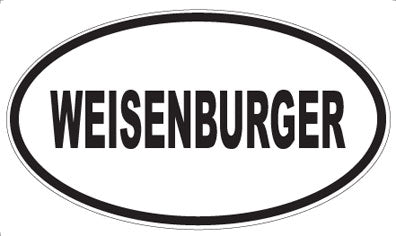 WEISENBURGER - Oval Sticker