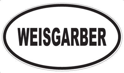 WEISGARBER - Oval Sticker