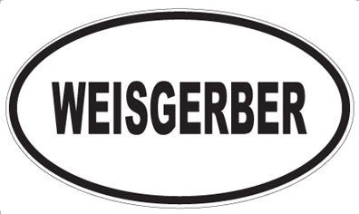 WEISGERBER - Oval Sticker