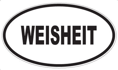 WEISHEIT - Oval Sticker