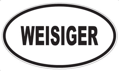 WEISIGER - Oval Sticker