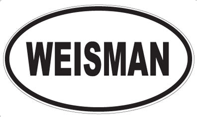 WEISMAN - Oval Sticker