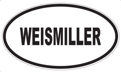 WEISMILLER - Oval Sticker