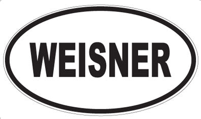WEISNER - Oval Sticker