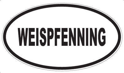 WEISPFENNING - Oval Sticker