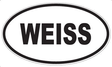WEISS - Oval Sticker