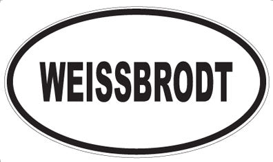 WEISSBRODT - Oval Sticker