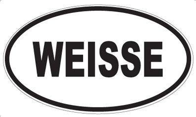 WEISSE - Oval Sticker