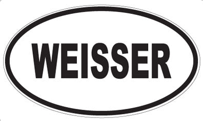 WEISSER - Oval Sticker