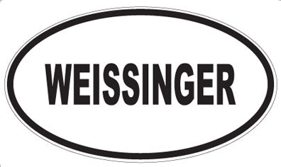 WEISSINGER - Oval Sticker