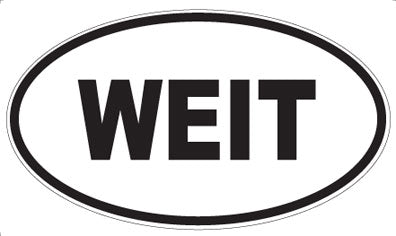 WEIT - Oval Sticker