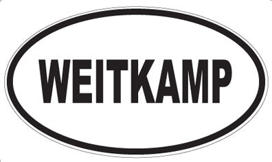 WEITKAMP - Oval Sticker
