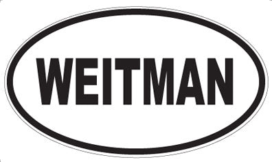 WEITMAN - Oval Sticker