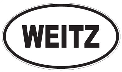 WEITZ - Oval Sticker