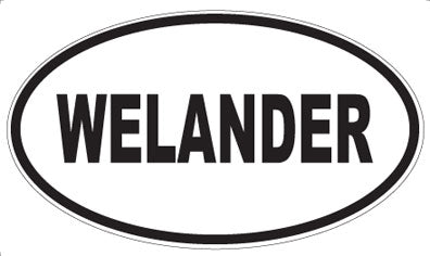 WELANDER - Oval Sticker