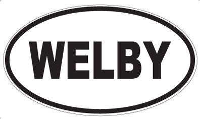 WELBY - Oval Sticker