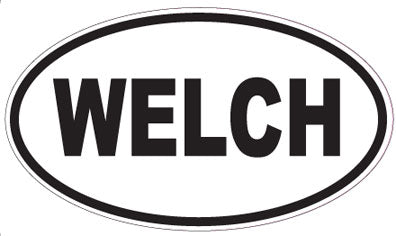 WELCH - Oval Sticker
