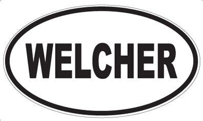 WELCHER - Oval Sticker