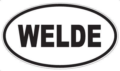 WELDE - Oval Sticker