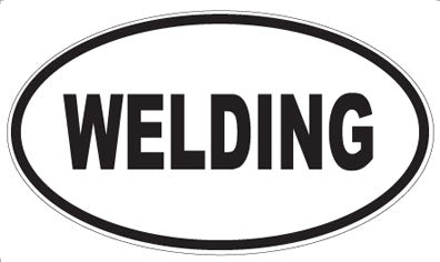 WELDING - Oval Sticker