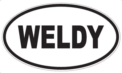 WELDY - Oval Sticker