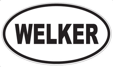 WELKER - Oval Sticker