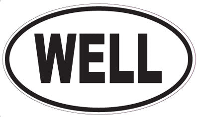 WELL - Oval Sticker