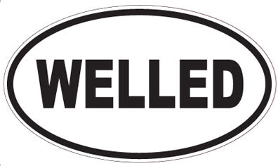 WELLED - Oval Sticker