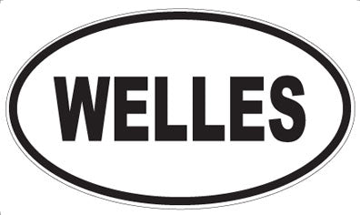 WELLES - Oval Sticker