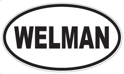 WELMAN - Oval Sticker