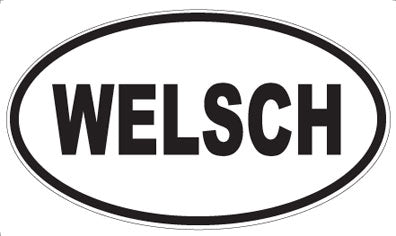 WELSCH - Oval Sticker