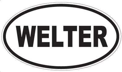 WELTER - Oval Sticker