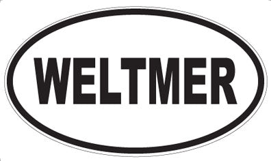 WELTMER - Oval Sticker