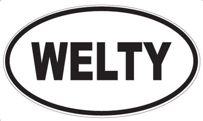 WELTY - Oval Sticker