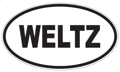 WELTZ - Oval Sticker