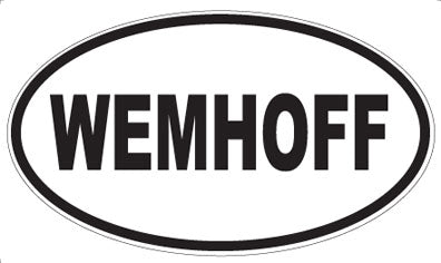 WEMHOFF - Oval Sticker