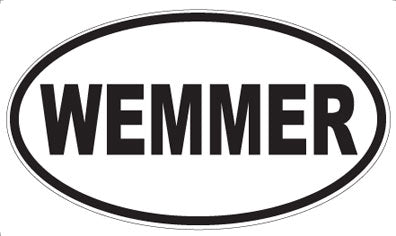 WEMMER - Oval Sticker