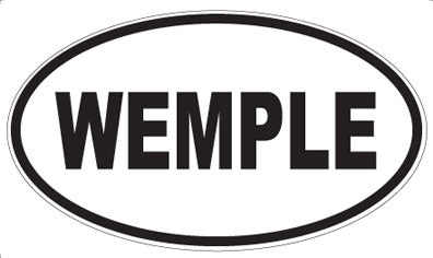 WEMPLE - Oval Sticker