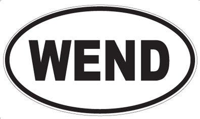 WEND - Oval Sticker