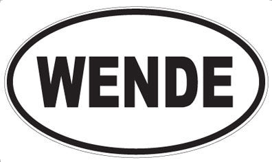 WENDE - Oval Sticker