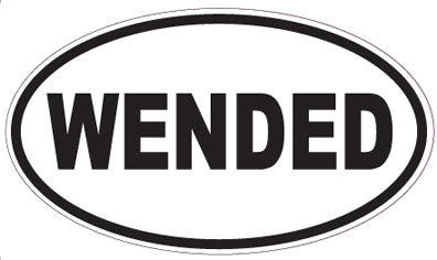 WENDED - Oval Sticker