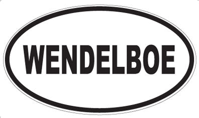 WENDELBOE - Oval Sticker