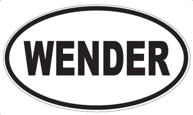 WENDER - Oval Sticker